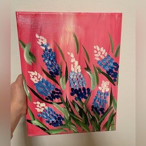 Hand Painted Floral Canvas 🖼️
